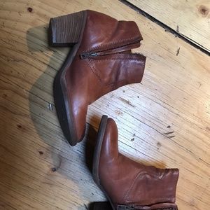 Madewell Zipcode Brown Leather Ankle Boot